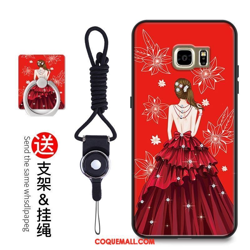 Étui Samsung Galaxy S6 Dessin Animé Créatif Téléphone Portable, Coque Samsung Galaxy S6 Étoile Blanc