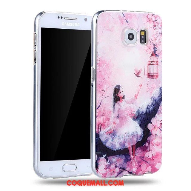 Étui Samsung Galaxy S6 Dessin Animé Silicone Étoile, Coque Samsung Galaxy S6 Protection Fluide Doux