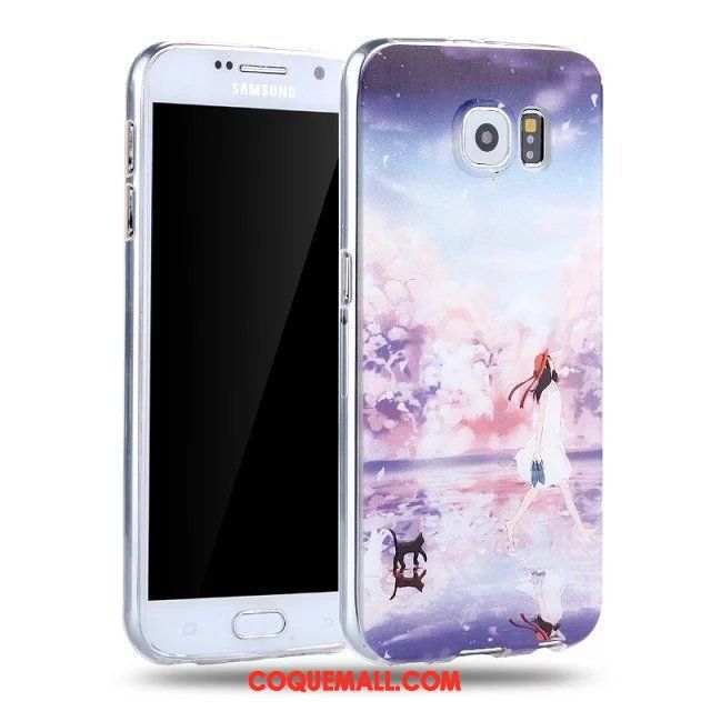 Étui Samsung Galaxy S6 Dessin Animé Silicone Étoile, Coque Samsung Galaxy S6 Protection Fluide Doux