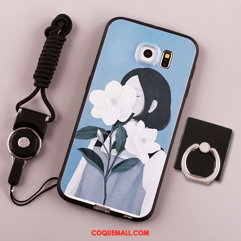 Étui Samsung Galaxy S6 Dessin Animé Tendance Beau, Coque Samsung Galaxy S6 Créatif Oiseau