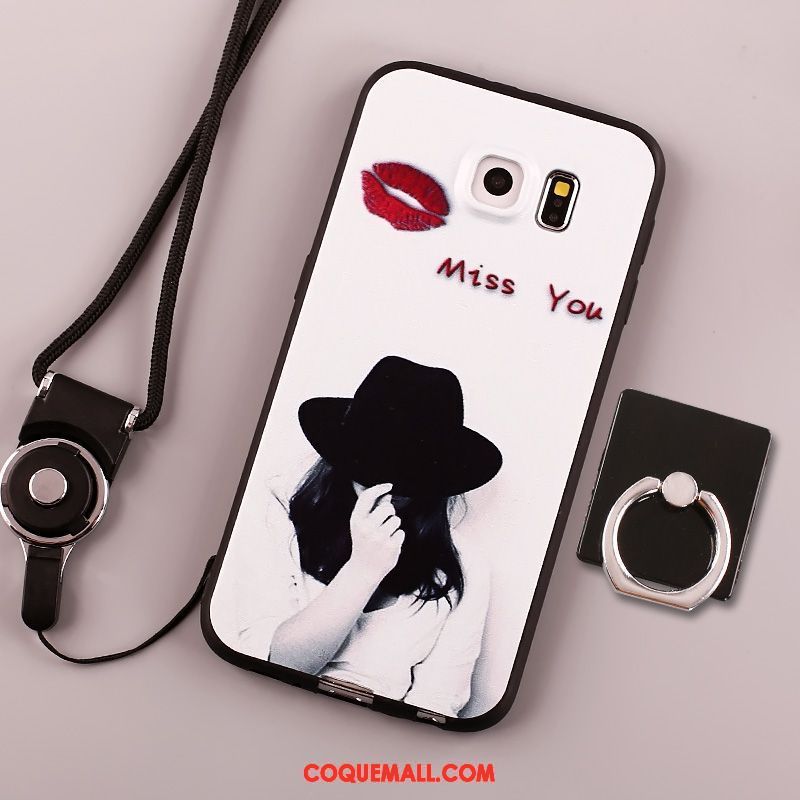 Étui Samsung Galaxy S6 Dessin Animé Tendance Beau, Coque Samsung Galaxy S6 Créatif Oiseau