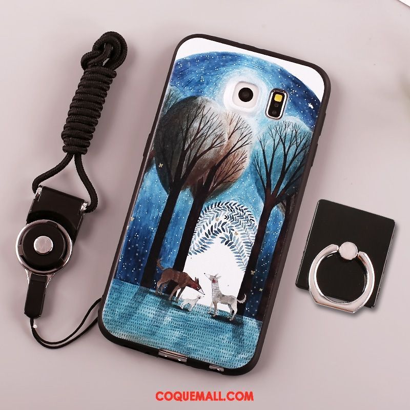 Étui Samsung Galaxy S6 Dessin Animé Tendance Beau, Coque Samsung Galaxy S6 Créatif Oiseau