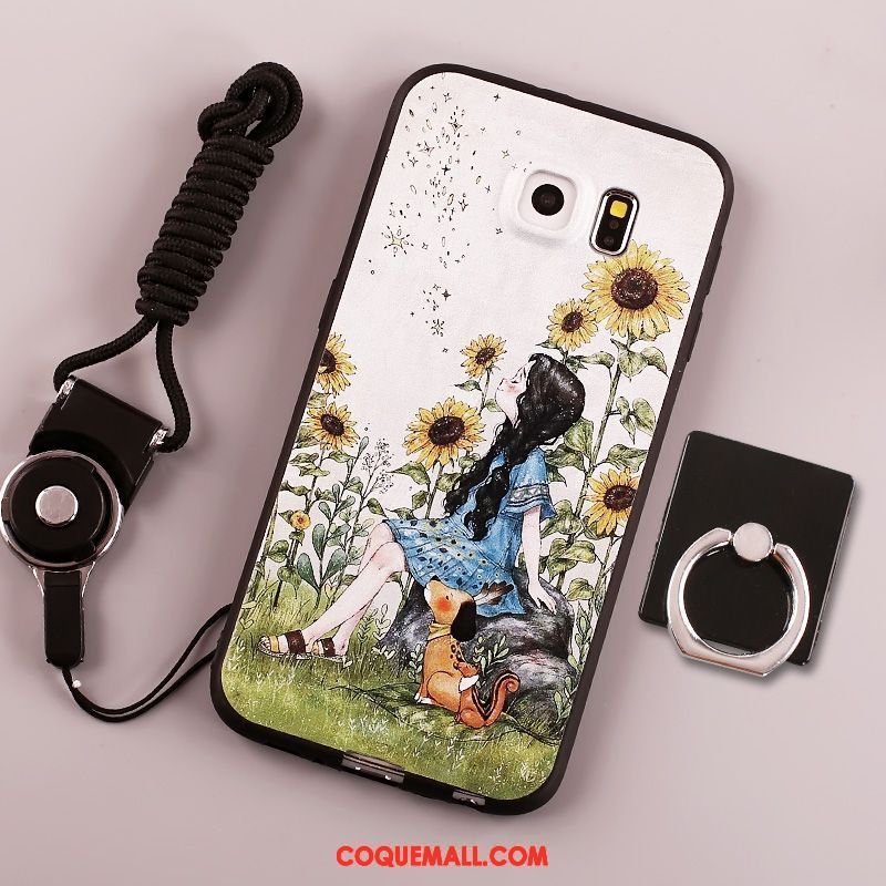 Étui Samsung Galaxy S6 Dessin Animé Tendance Beau, Coque Samsung Galaxy S6 Créatif Oiseau