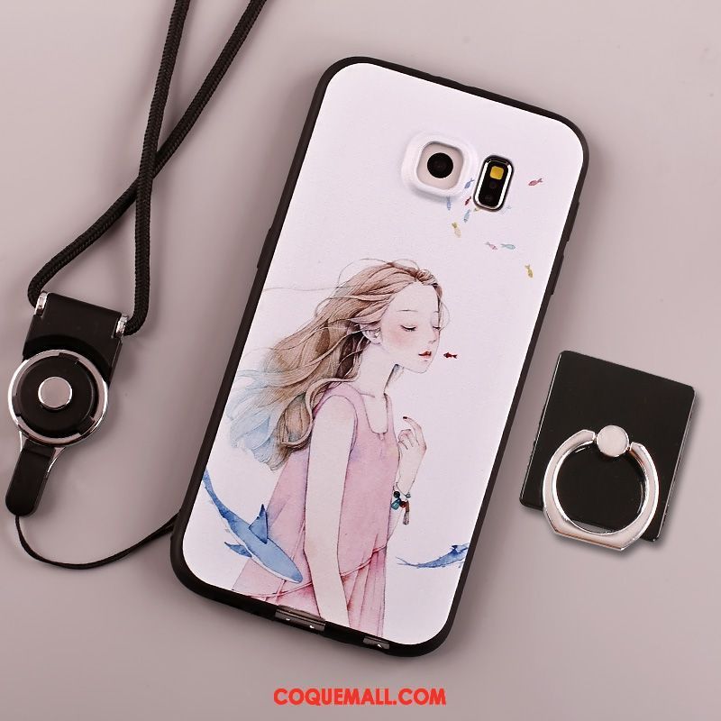 Étui Samsung Galaxy S6 Dessin Animé Tendance Beau, Coque Samsung Galaxy S6 Créatif Oiseau