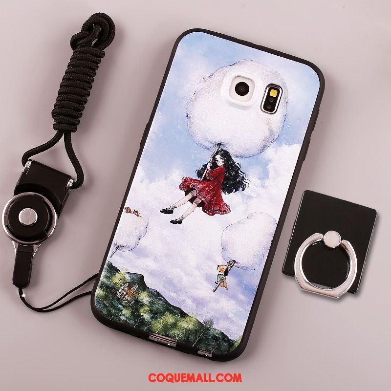 Étui Samsung Galaxy S6 Dessin Animé Tendance Beau, Coque Samsung Galaxy S6 Créatif Oiseau