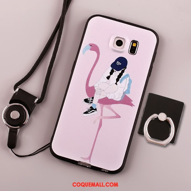 Étui Samsung Galaxy S6 Dessin Animé Tendance Beau, Coque Samsung Galaxy S6 Créatif Oiseau