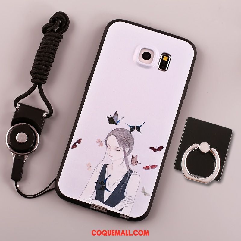 Étui Samsung Galaxy S6 Dessin Animé Tendance Beau, Coque Samsung Galaxy S6 Créatif Oiseau