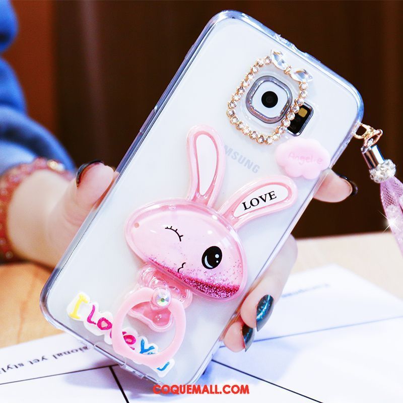 Étui Samsung Galaxy S6 Dessin Animé Étoile Charmant, Coque Samsung Galaxy S6 Téléphone Portable Amour