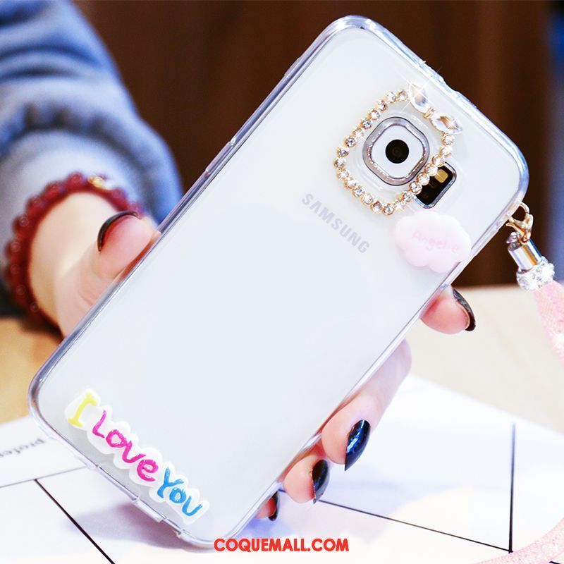 Étui Samsung Galaxy S6 Dessin Animé Étoile Charmant, Coque Samsung Galaxy S6 Téléphone Portable Amour