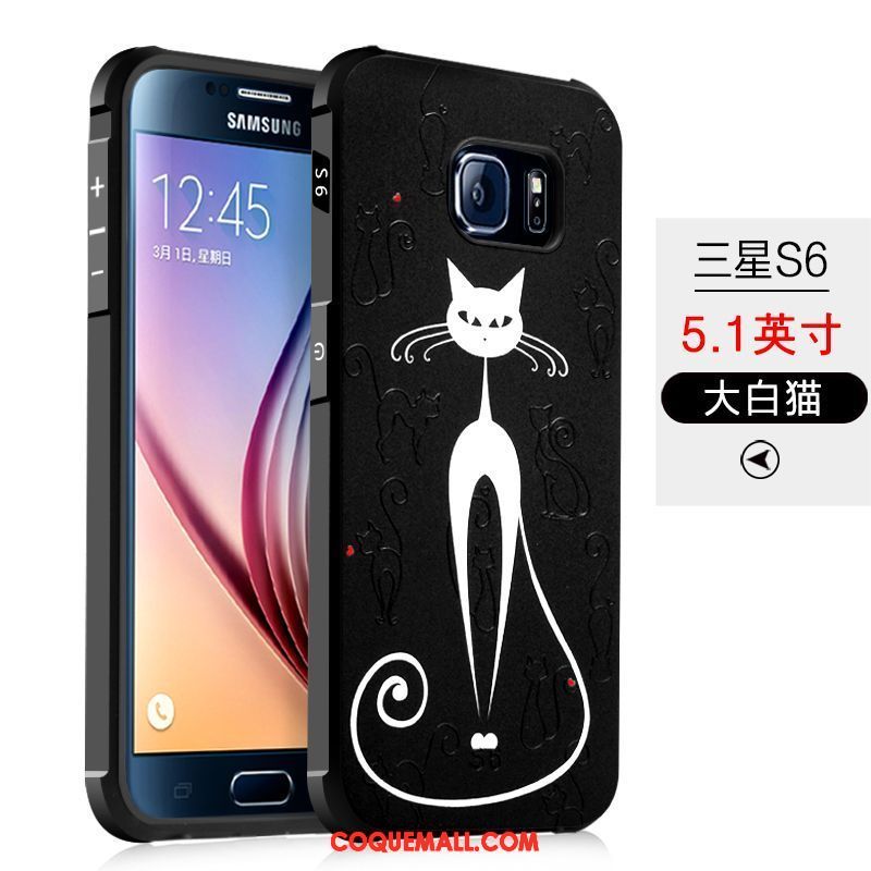 Étui Samsung Galaxy S6 Délavé En Daim Protection Téléphone Portable, Coque Samsung Galaxy S6 Tendance Étoile