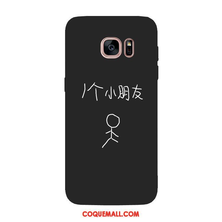 Étui Samsung Galaxy S6 Edge Amoureux Petit Noir, Coque Samsung Galaxy S6 Edge Simple Étoile