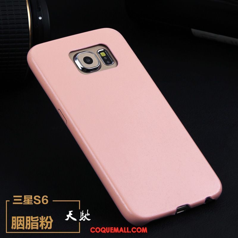 Étui Samsung Galaxy S6 Edge Couvercle Arrière Protection Incassable, Coque Samsung Galaxy S6 Edge Rose Étoile