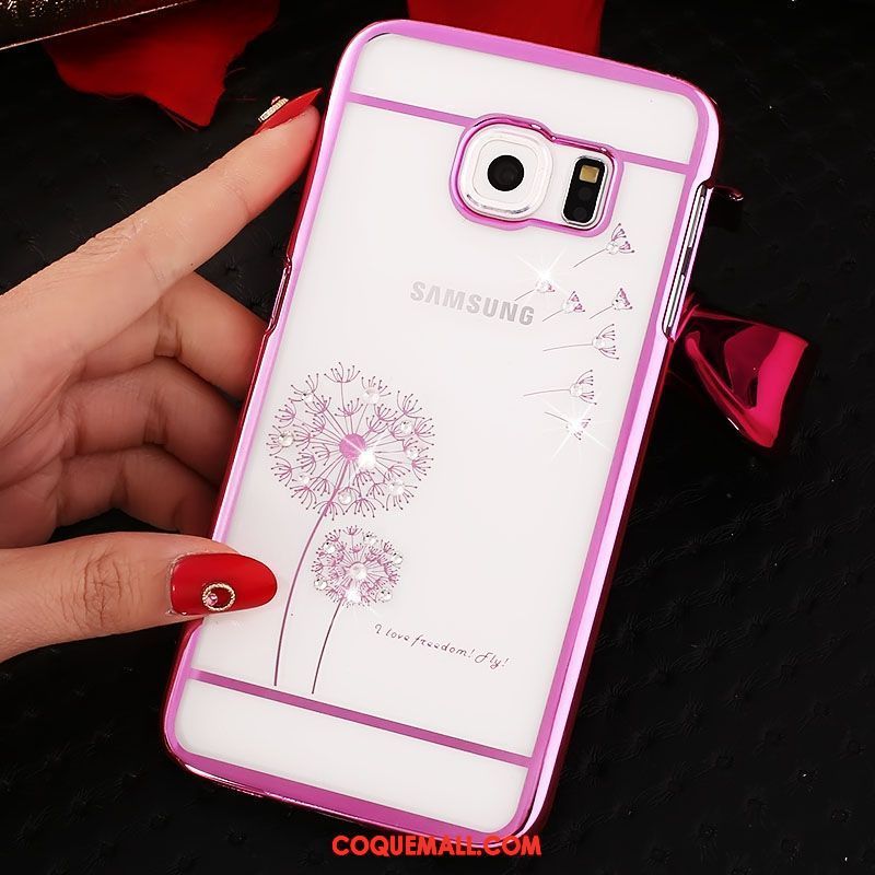 Étui Samsung Galaxy S6 Edge Difficile Or Protection, Coque Samsung Galaxy S6 Edge Strass Étoile