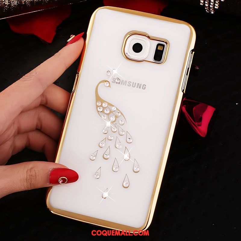 Étui Samsung Galaxy S6 Edge Difficile Or Protection, Coque Samsung Galaxy S6 Edge Strass Étoile