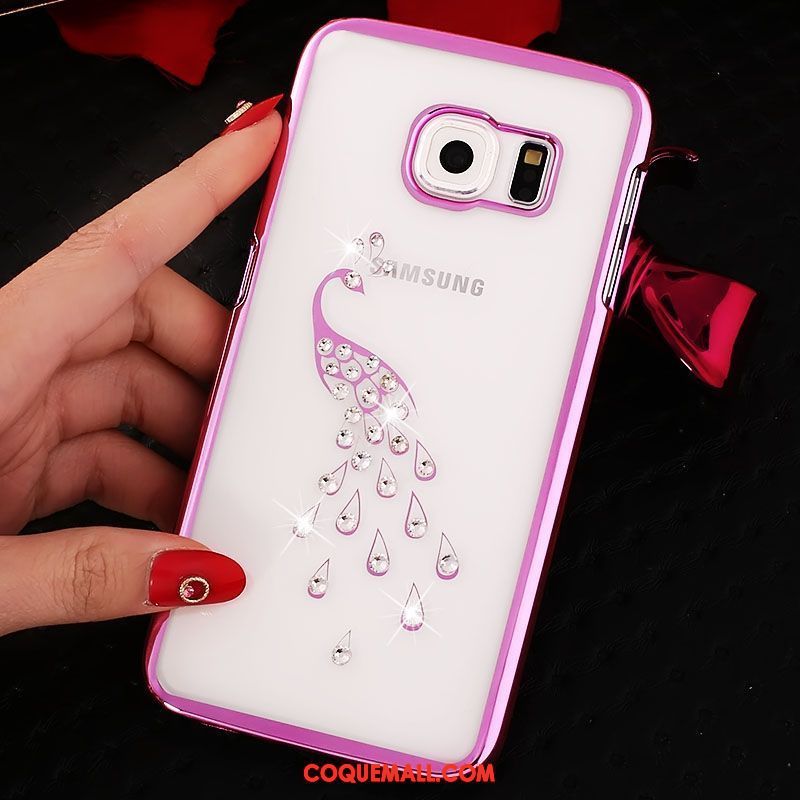 Étui Samsung Galaxy S6 Edge Difficile Or Protection, Coque Samsung Galaxy S6 Edge Strass Étoile