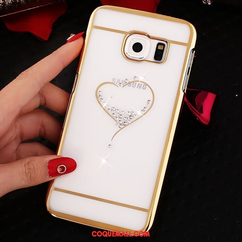 Étui Samsung Galaxy S6 Edge Difficile Or Protection, Coque Samsung Galaxy S6 Edge Strass Étoile