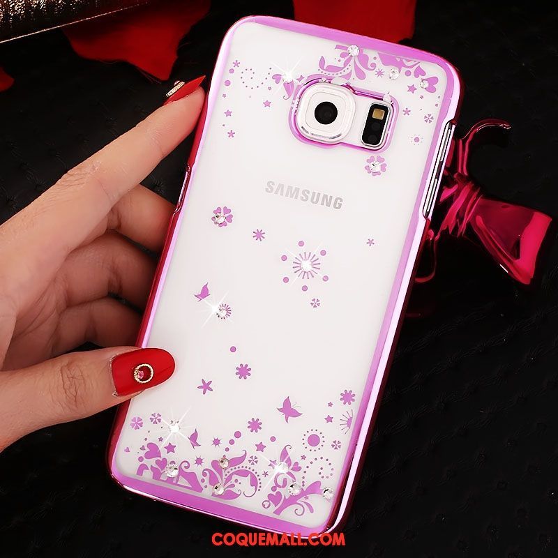 Étui Samsung Galaxy S6 Edge Difficile Or Protection, Coque Samsung Galaxy S6 Edge Strass Étoile