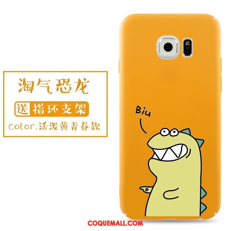 Étui Samsung Galaxy S6 Edge Délavé En Daim Tout Compris Dessin Animé, Coque Samsung Galaxy S6 Edge Étoile Protection