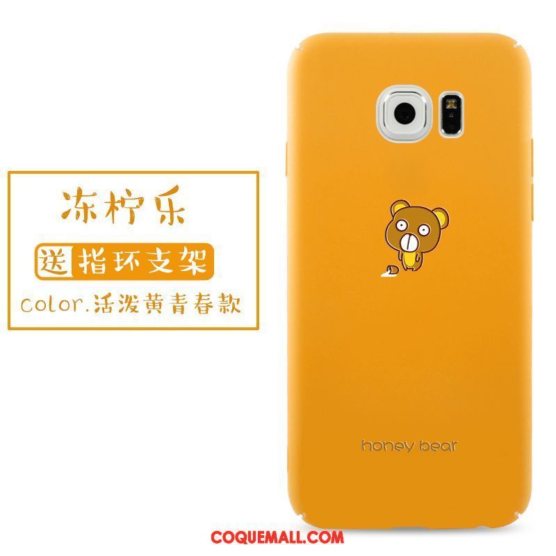 Étui Samsung Galaxy S6 Edge Délavé En Daim Tout Compris Dessin Animé, Coque Samsung Galaxy S6 Edge Étoile Protection