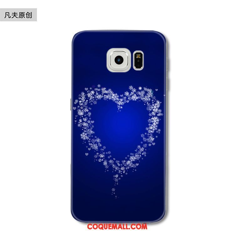 Étui Samsung Galaxy S6 Edge Flocon De Neige Téléphone Portable Noël, Coque Samsung Galaxy S6 Edge Protection Étoile