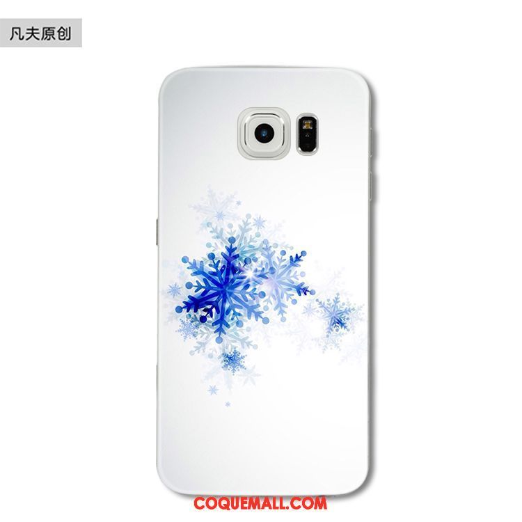 Étui Samsung Galaxy S6 Edge Flocon De Neige Téléphone Portable Noël, Coque Samsung Galaxy S6 Edge Protection Étoile