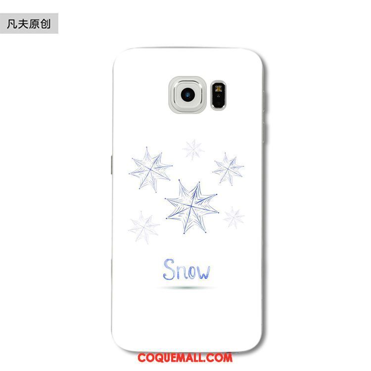 Étui Samsung Galaxy S6 Edge Flocon De Neige Téléphone Portable Noël, Coque Samsung Galaxy S6 Edge Protection Étoile