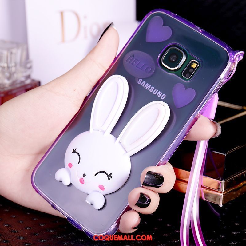 Étui Samsung Galaxy S6 Edge Protection Incassable Fluide Doux, Coque Samsung Galaxy S6 Edge Ornements Suspendus Étoile