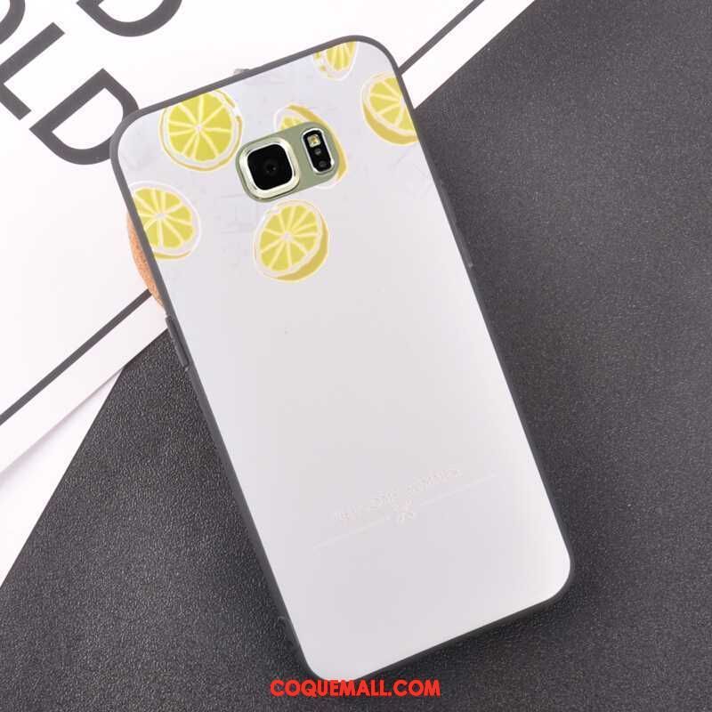 Étui Samsung Galaxy S6 Edge Téléphone Portable Incassable Étoile, Coque Samsung Galaxy S6 Edge Délavé En Daim Citron