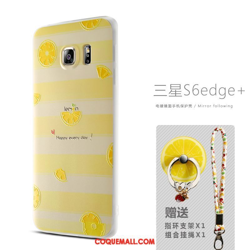 Étui Samsung Galaxy S6 Edge Étoile Frais Citron, Coque Samsung Galaxy S6 Edge Petit Téléphone Portable