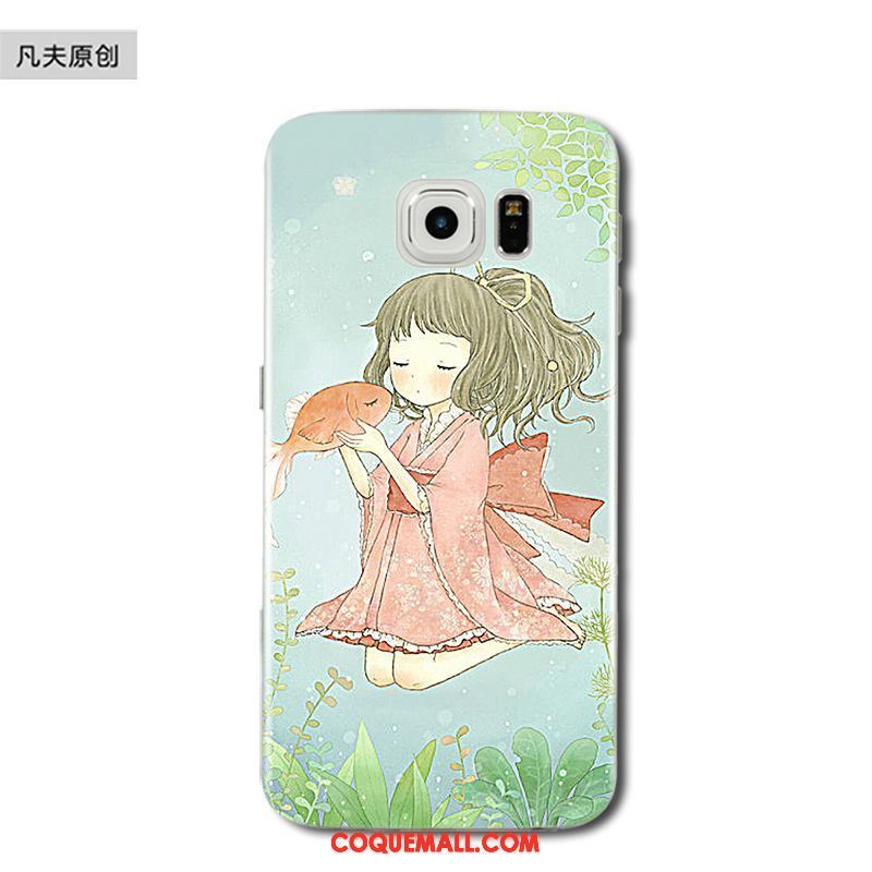Étui Samsung Galaxy S6 Edge Étoile Téléphone Portable Fluide Doux, Coque Samsung Galaxy S6 Edge Or Silicone
