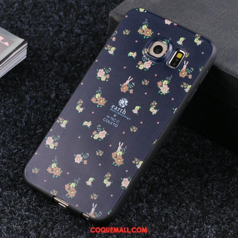 Étui Samsung Galaxy S6 Fluide Doux Délavé En Daim Personnalité, Coque Samsung Galaxy S6 Incassable Étoile Braun