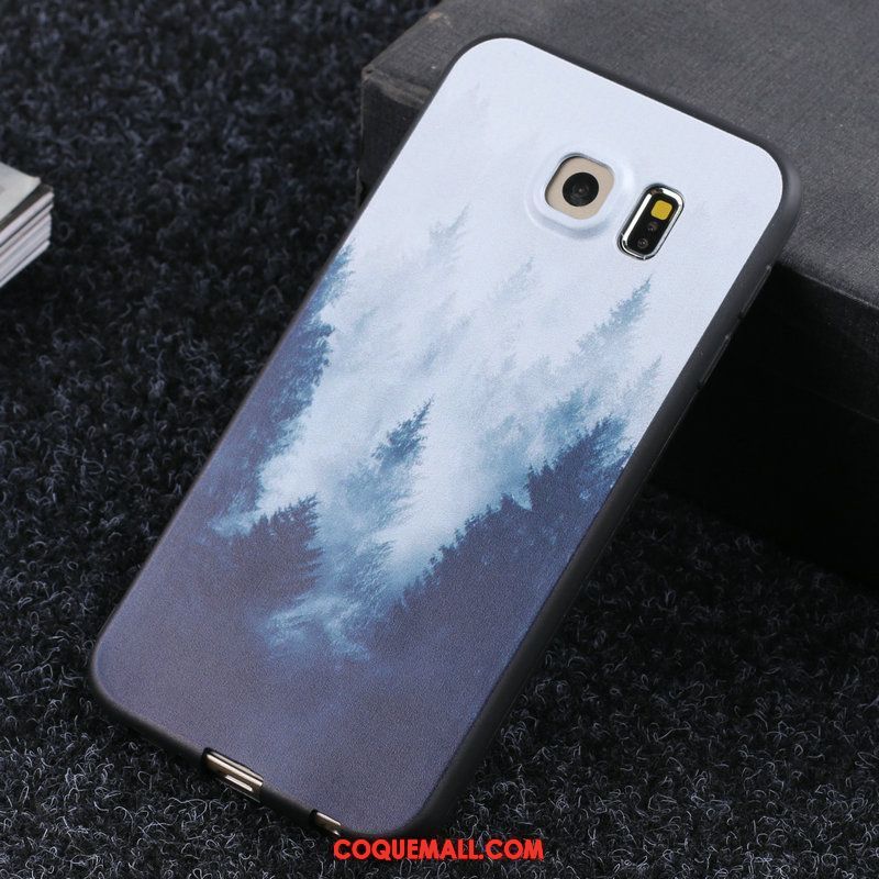 Étui Samsung Galaxy S6 Fluide Doux Délavé En Daim Personnalité, Coque Samsung Galaxy S6 Incassable Étoile Braun