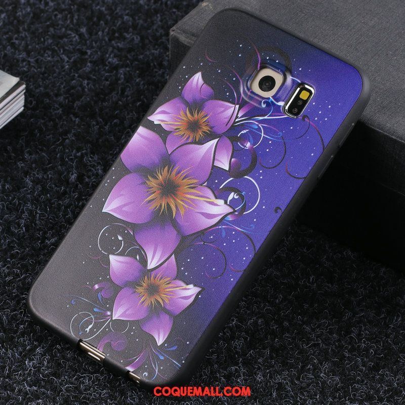 Étui Samsung Galaxy S6 Fluide Doux Délavé En Daim Personnalité, Coque Samsung Galaxy S6 Incassable Étoile Braun