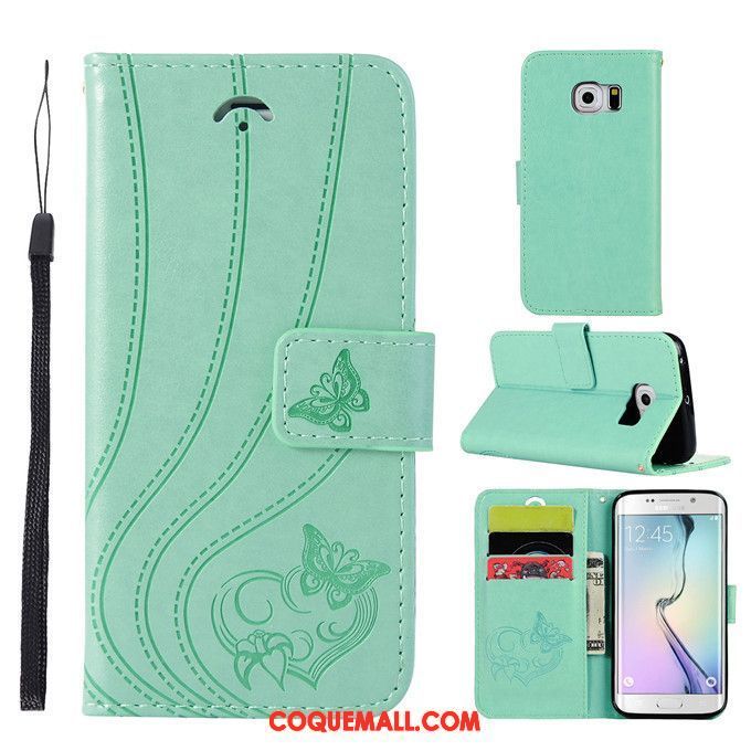 Étui Samsung Galaxy S6 Incassable Tendance Vert, Coque Samsung Galaxy S6 Étoile Téléphone Portable