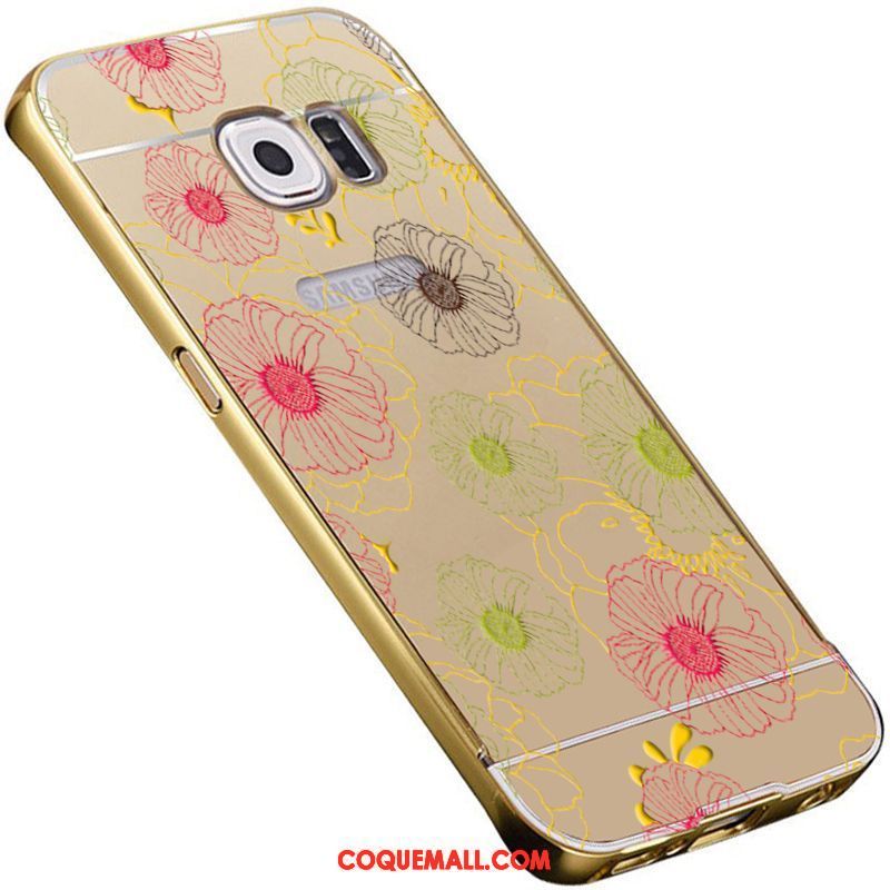 Étui Samsung Galaxy S6 Métal Gaufrage Placage, Coque Samsung Galaxy S6 Étoile Téléphone Portable