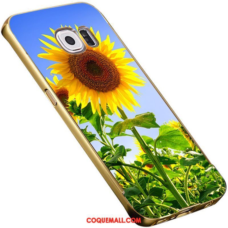 Étui Samsung Galaxy S6 Métal Gaufrage Placage, Coque Samsung Galaxy S6 Étoile Téléphone Portable