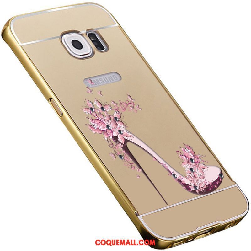 Étui Samsung Galaxy S6 Métal Gaufrage Placage, Coque Samsung Galaxy S6 Étoile Téléphone Portable