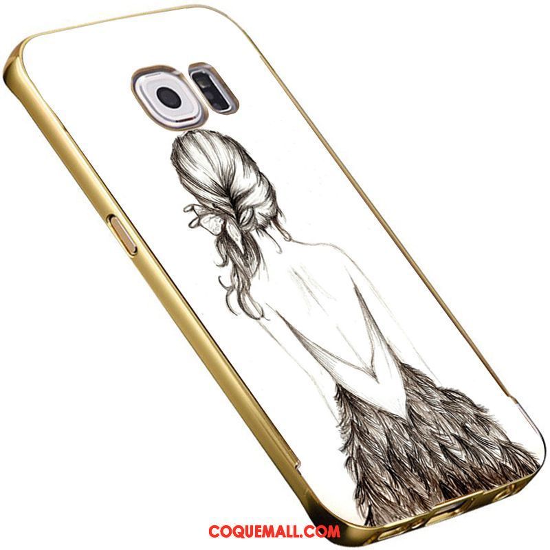 Étui Samsung Galaxy S6 Métal Gaufrage Placage, Coque Samsung Galaxy S6 Étoile Téléphone Portable