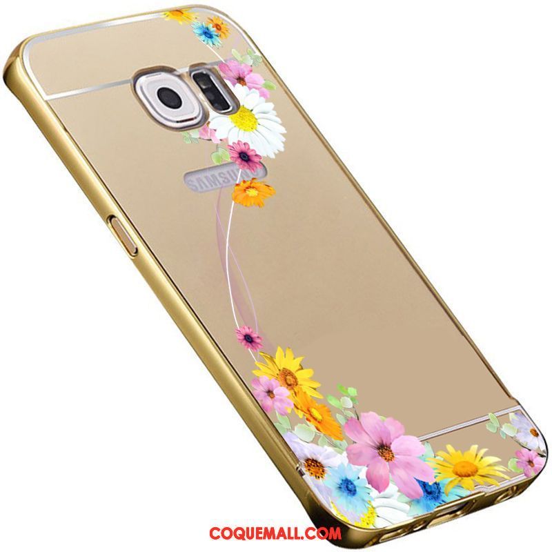 Étui Samsung Galaxy S6 Métal Gaufrage Placage, Coque Samsung Galaxy S6 Étoile Téléphone Portable