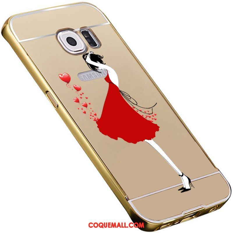 Étui Samsung Galaxy S6 Métal Gaufrage Placage, Coque Samsung Galaxy S6 Étoile Téléphone Portable