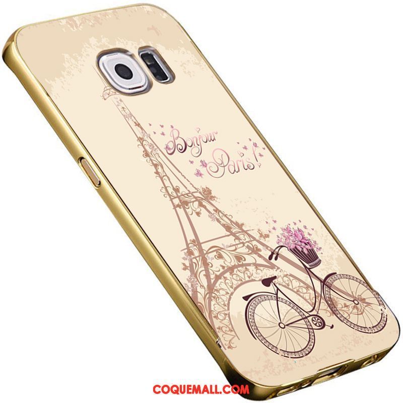 Étui Samsung Galaxy S6 Métal Gaufrage Placage, Coque Samsung Galaxy S6 Étoile Téléphone Portable