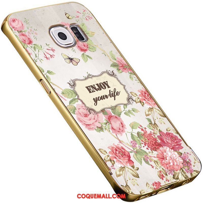 Étui Samsung Galaxy S6 Métal Gaufrage Placage, Coque Samsung Galaxy S6 Étoile Téléphone Portable