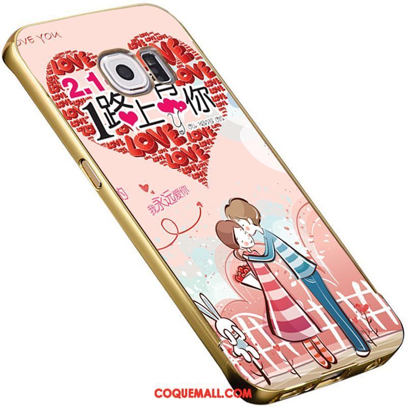 Étui Samsung Galaxy S6 Métal Gaufrage Placage, Coque Samsung Galaxy S6 Étoile Téléphone Portable