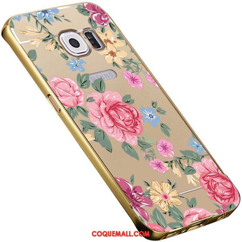 Étui Samsung Galaxy S6 Métal Gaufrage Placage, Coque Samsung Galaxy S6 Étoile Téléphone Portable