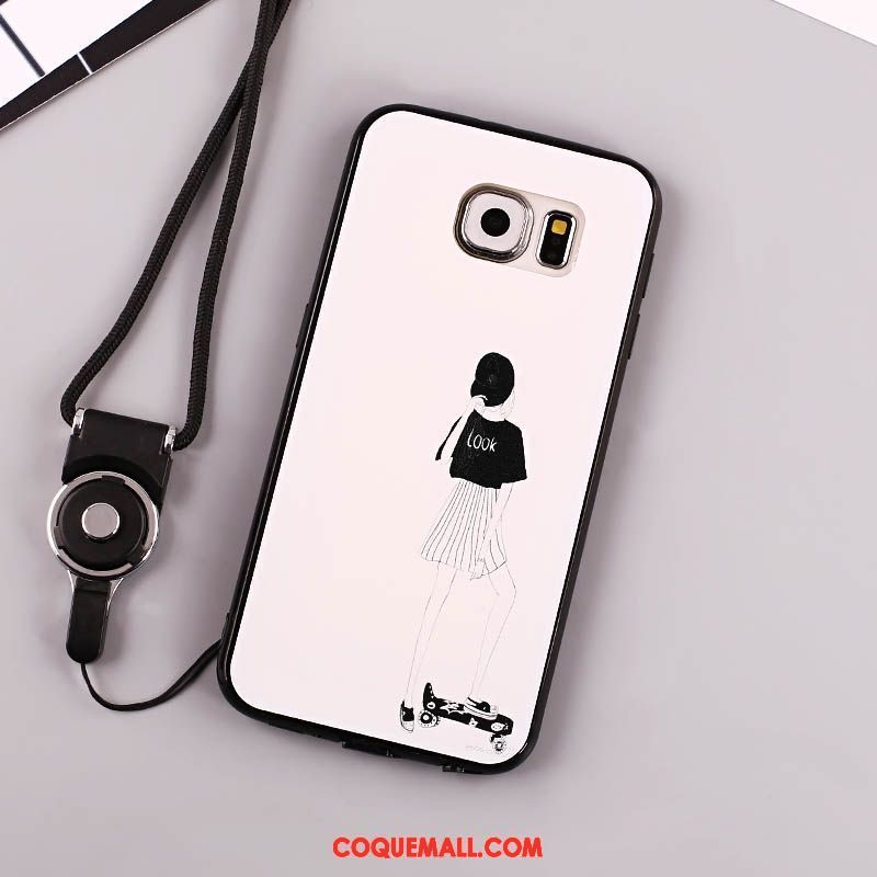 Étui Samsung Galaxy S6 Ornements Suspendus Étoile Téléphone Portable, Coque Samsung Galaxy S6 Tout Compris Noir