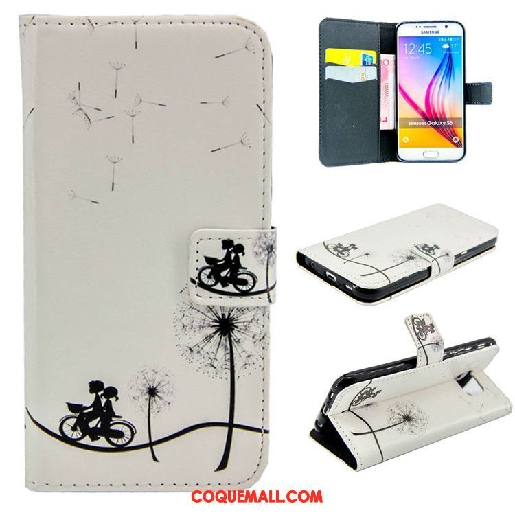 Étui Samsung Galaxy S6 Protection Bleu Dessin Animé, Coque Samsung Galaxy S6 Étoile Incassable