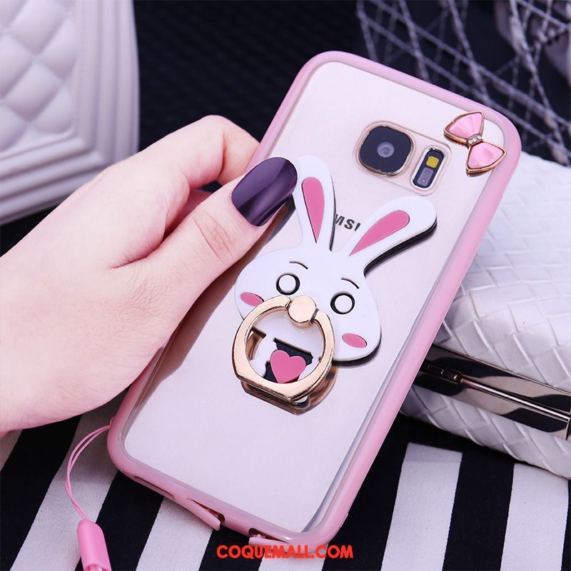 Étui Samsung Galaxy S6 Protection Créatif Rose, Coque Samsung Galaxy S6 Étoile Lapin