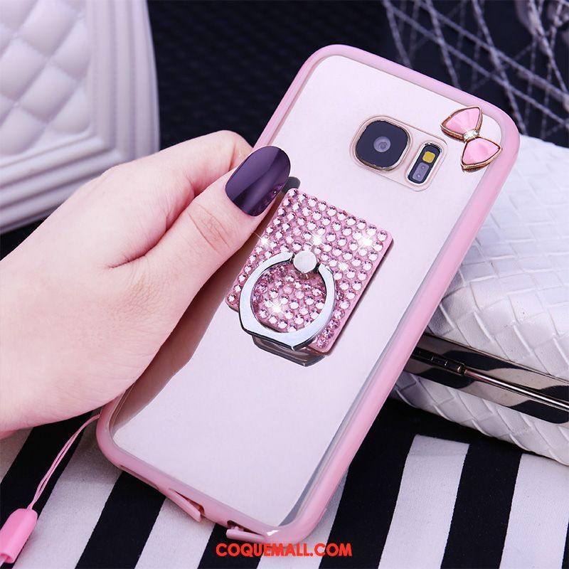 Étui Samsung Galaxy S6 Protection Créatif Rose, Coque Samsung Galaxy S6 Étoile Lapin