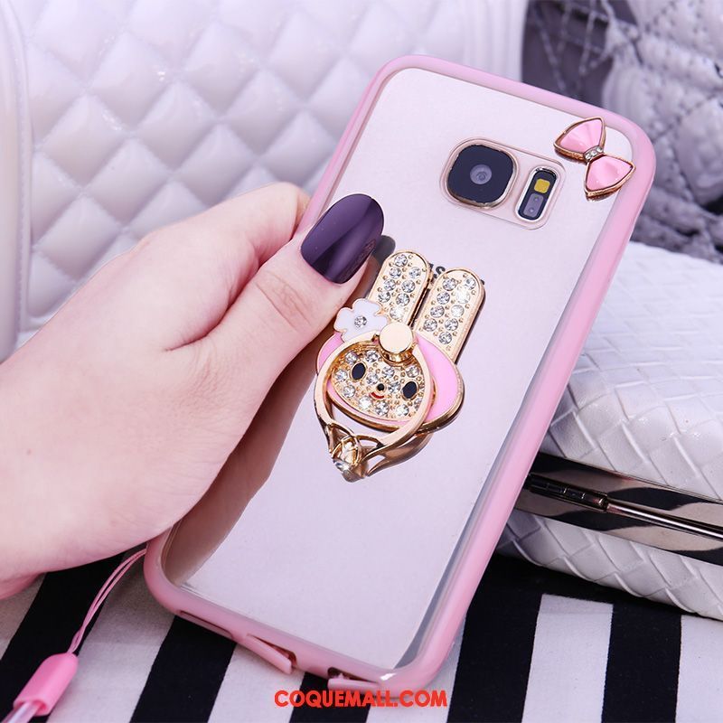 Étui Samsung Galaxy S6 Protection Créatif Rose, Coque Samsung Galaxy S6 Étoile Lapin