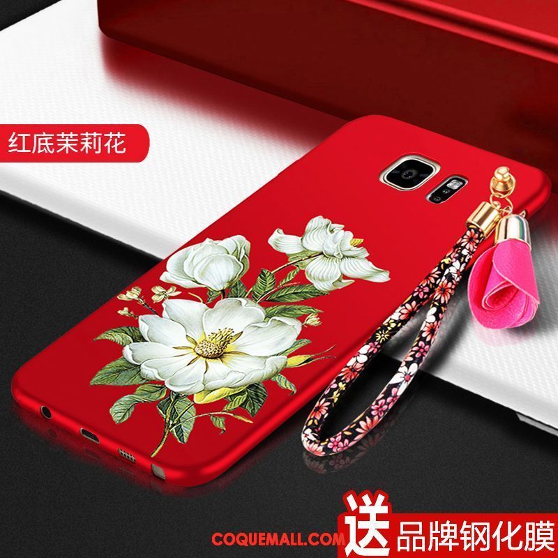 Étui Samsung Galaxy S6 Protection Fluide Doux Rouge, Coque Samsung Galaxy S6 Tout Compris Silicone